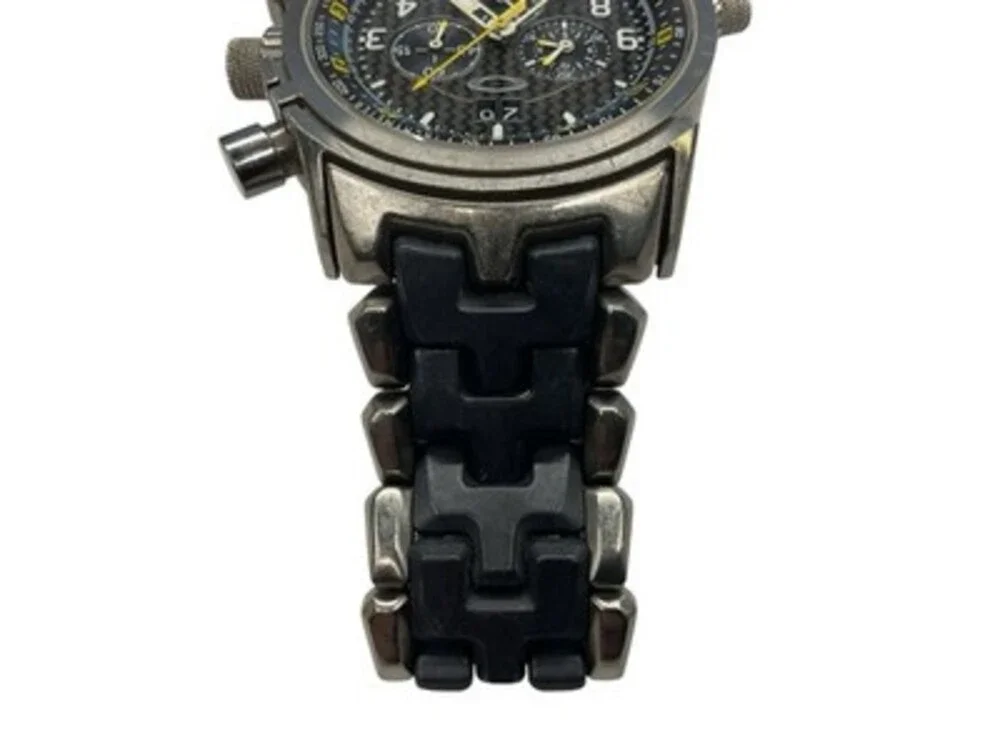 Oakley 12 Gauge Titanium Carbon Fiber w/Carbon Fiber Yellow Dial Watch